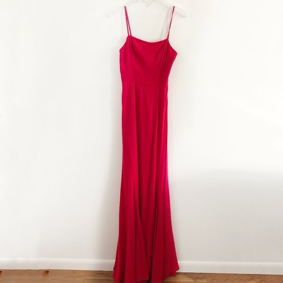 ✨sold✨reformation • dahlia red lace up back dress - Picture 6 of 8